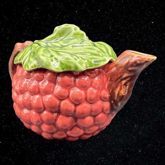 Jay Willfred Pottery Andrea By Sadek Grape Ceramic Teapot Portugal Majolica - Picture 3 of 11